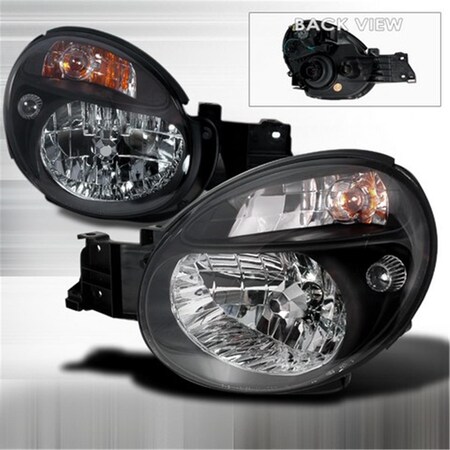 Overtime Crystal Housing Headlights for 02 to 03 Subaru WRX- Black - 11 x 19 x 25 in. OV3745011
